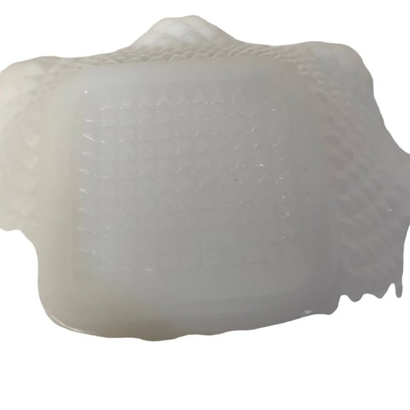 Vintage HAZEL ATLAS Co. Milk Glass Bowl 1950s Square Dish 6.25" Square x 1.75" - Picture 2 of 7